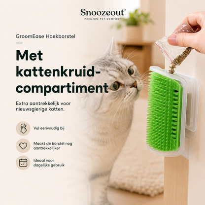Brosse d'angle auto-massante pour chats avec herbe à chat