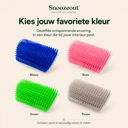 Brosse d'angle auto-massante pour chats avec herbe à chat