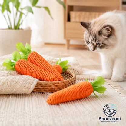 Bâton à mâcher de carotte pour chats