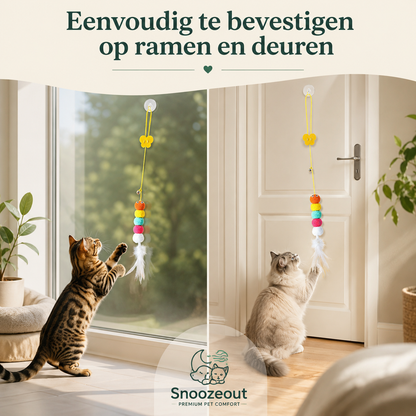 Jouet pour chat suspendu pour porte ou fenêtre