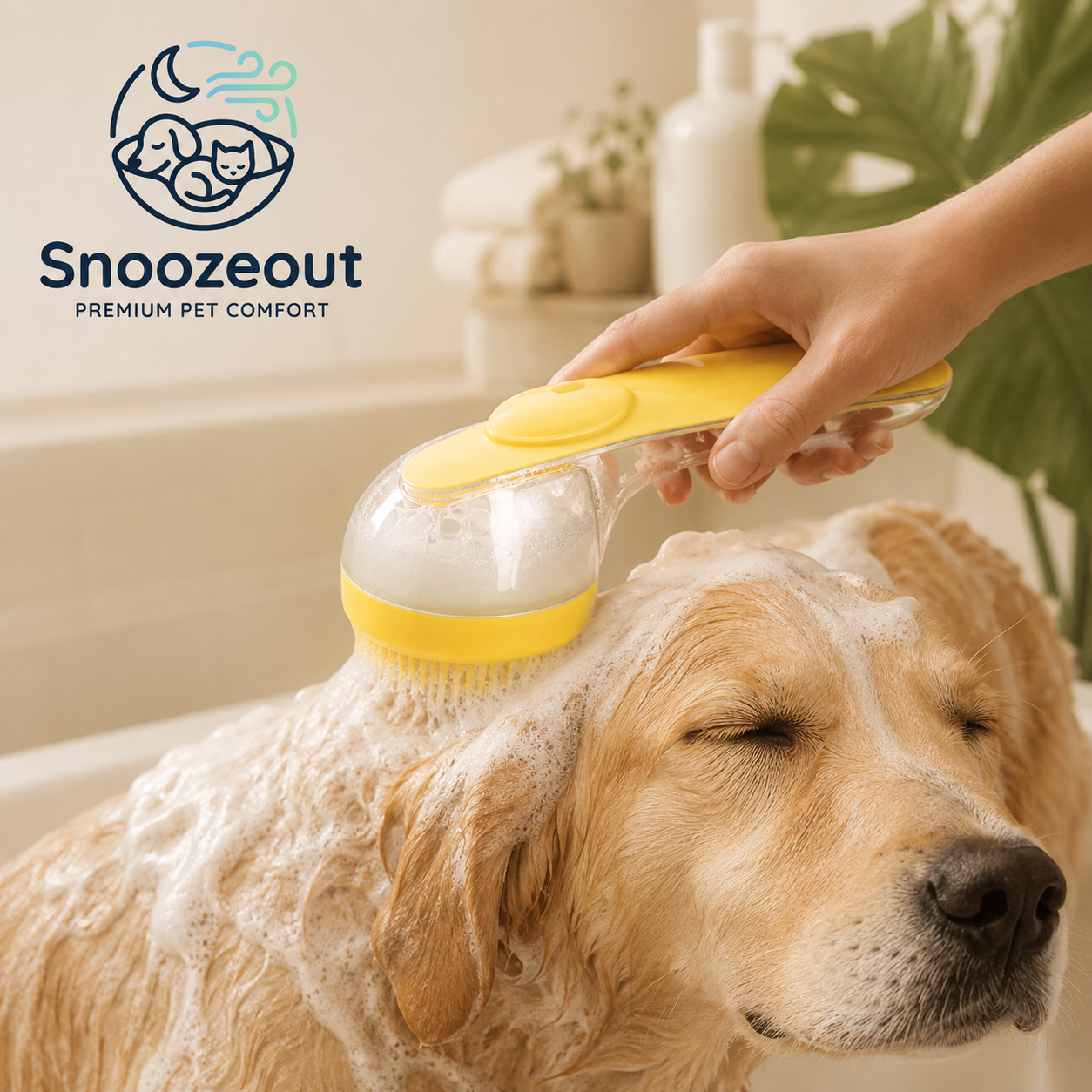 2-in-1 Shampooborstel voor Huisdieren