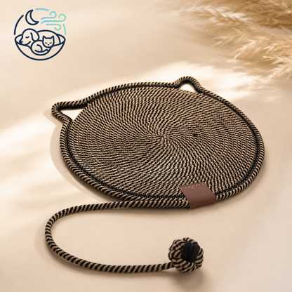 Tapis à gratter rond avec balle jouet