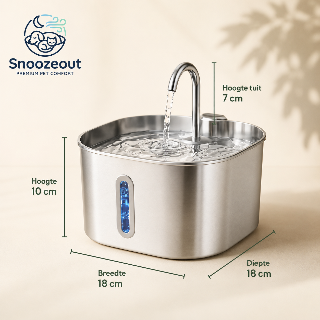 Snoozeout Premium RVS Drinkfontein pour Katten