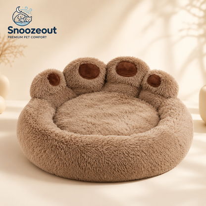 Panier de couchage en forme de patte pour chien et chat
