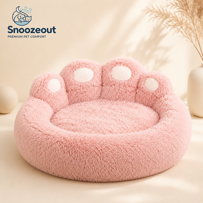 Panier de couchage en forme de patte pour chien et chat