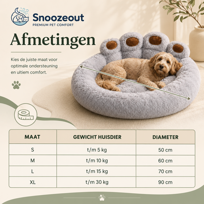 Panier de couchage en forme de patte pour chien et chat