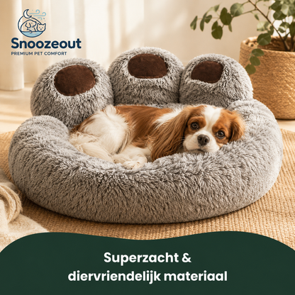 Panier de couchage en forme de patte pour chien et chat