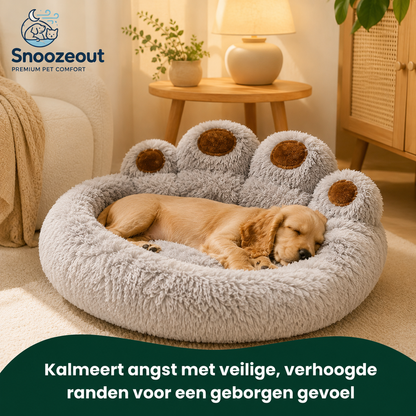 Panier de couchage en forme de patte pour chien et chat