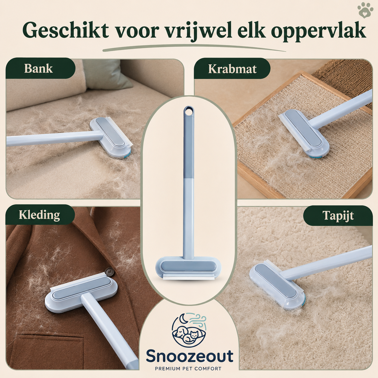 3-in-1 Haarverwijderaar voor Meubels & Kleding
