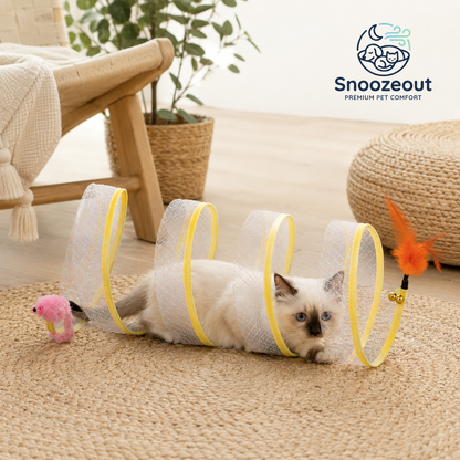Tunnel de jeu pliable pour chats