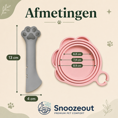 Blikvoer Bewaarset met Deksel en Lepel