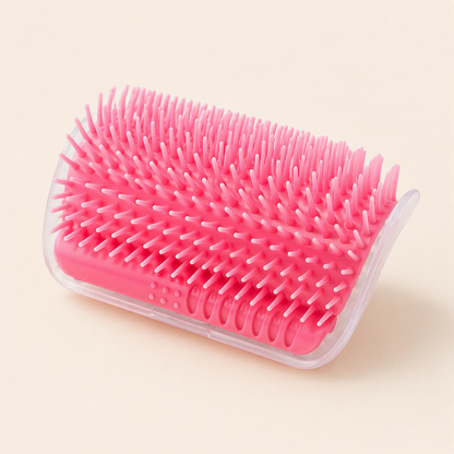 Brosse d'angle auto-massante pour chats avec herbe à chat