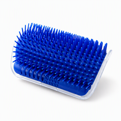 Brosse d'angle auto-massante pour chats avec herbe à chat