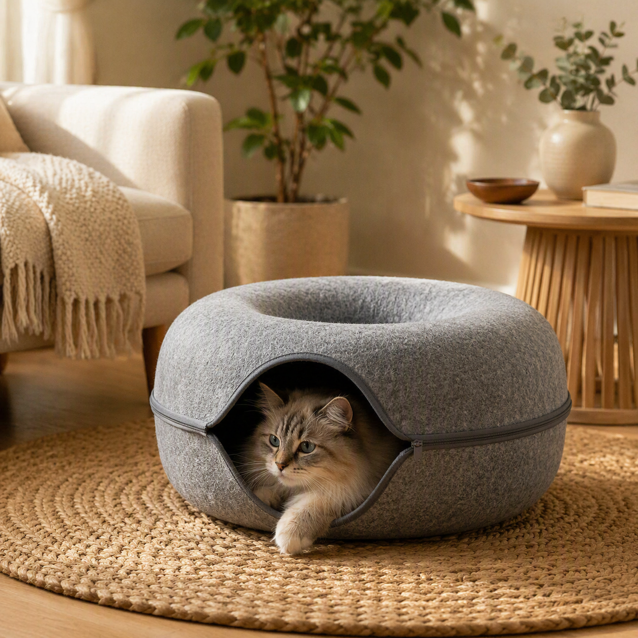 Donut Mand met Speeltunnel voor Katten