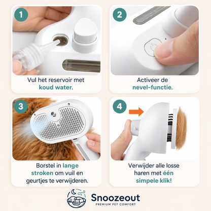 Snoozeout Vachtborstel met Verfrissende Nevel
