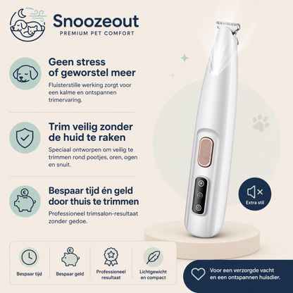 Tondeuse de précision silencieuse Snoozeout avec éclairage LED