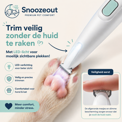 Tondeuse de précision silencieuse Snoozeout avec éclairage LED