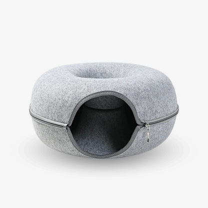 2-in-1 Donut Tunnel Bed voor Katten – Snoozeout