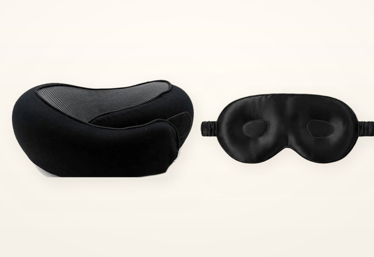 Snoozeout Transit Set: Reiskussen + Slaapmasker