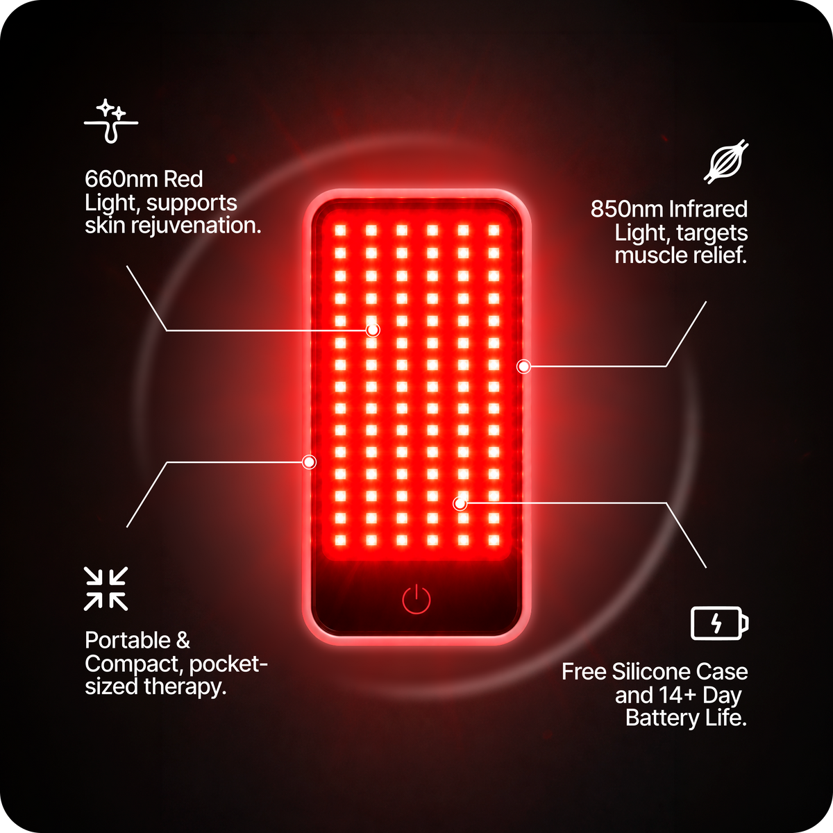 Panneau de lumière rouge et infrarouge